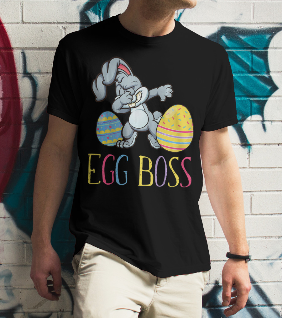 Dabbing Bunny Egg Boss Easter Fun T-Shirt