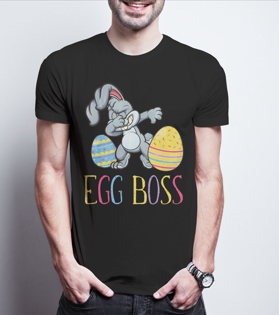 Dabbing Bunny Egg Boss Easter Fun T-Shirt