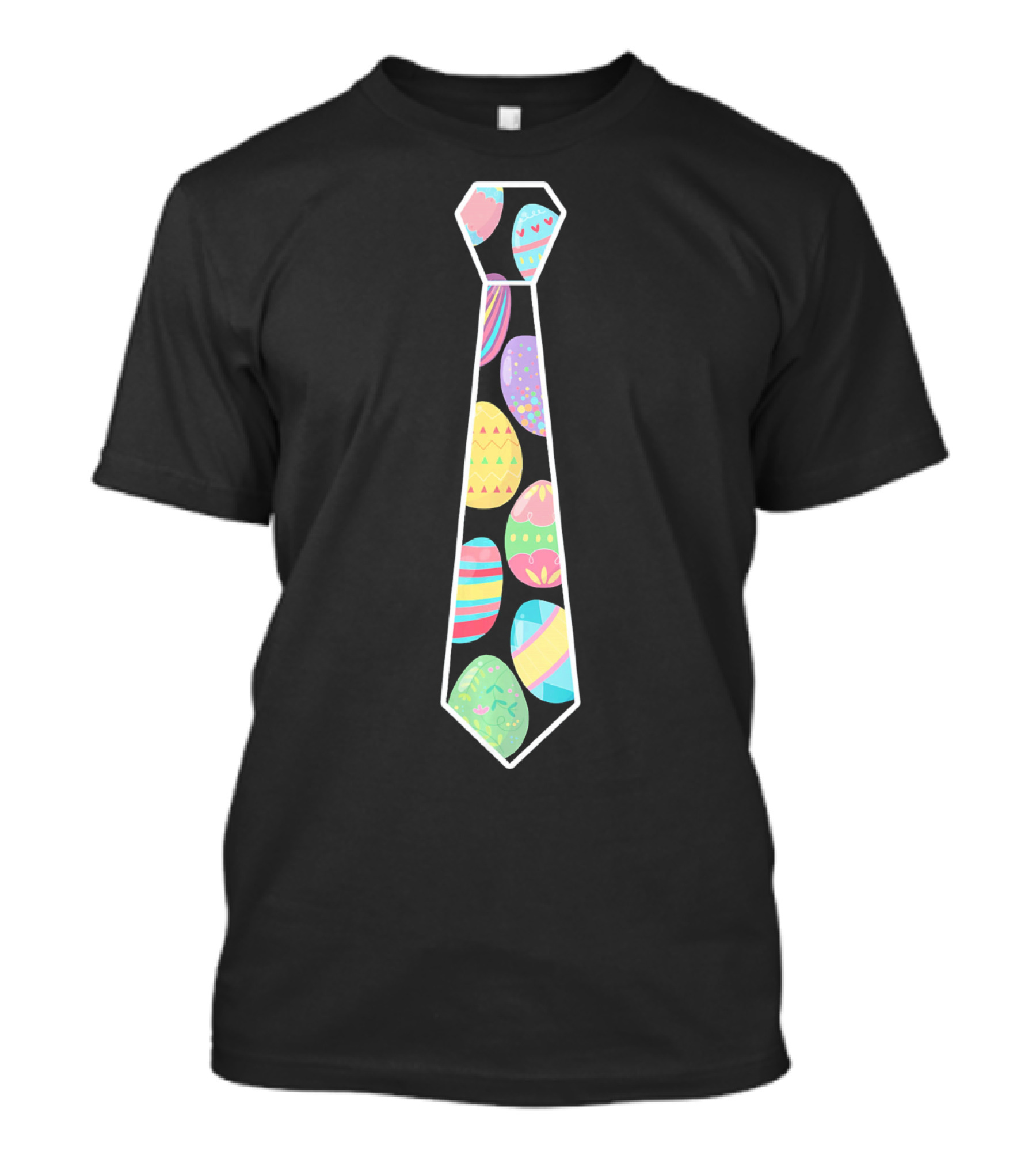 Colorful Easter Eggs Neck Tie T-Shirt