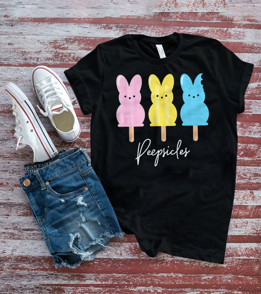 Peepsicles Fun Easter Bunny Cute Peep Popsicle T-Shirt