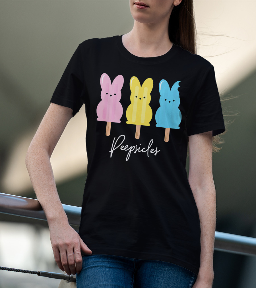 Peepsicles Fun Easter Bunny Cute Peep Popsicle T-Shirt