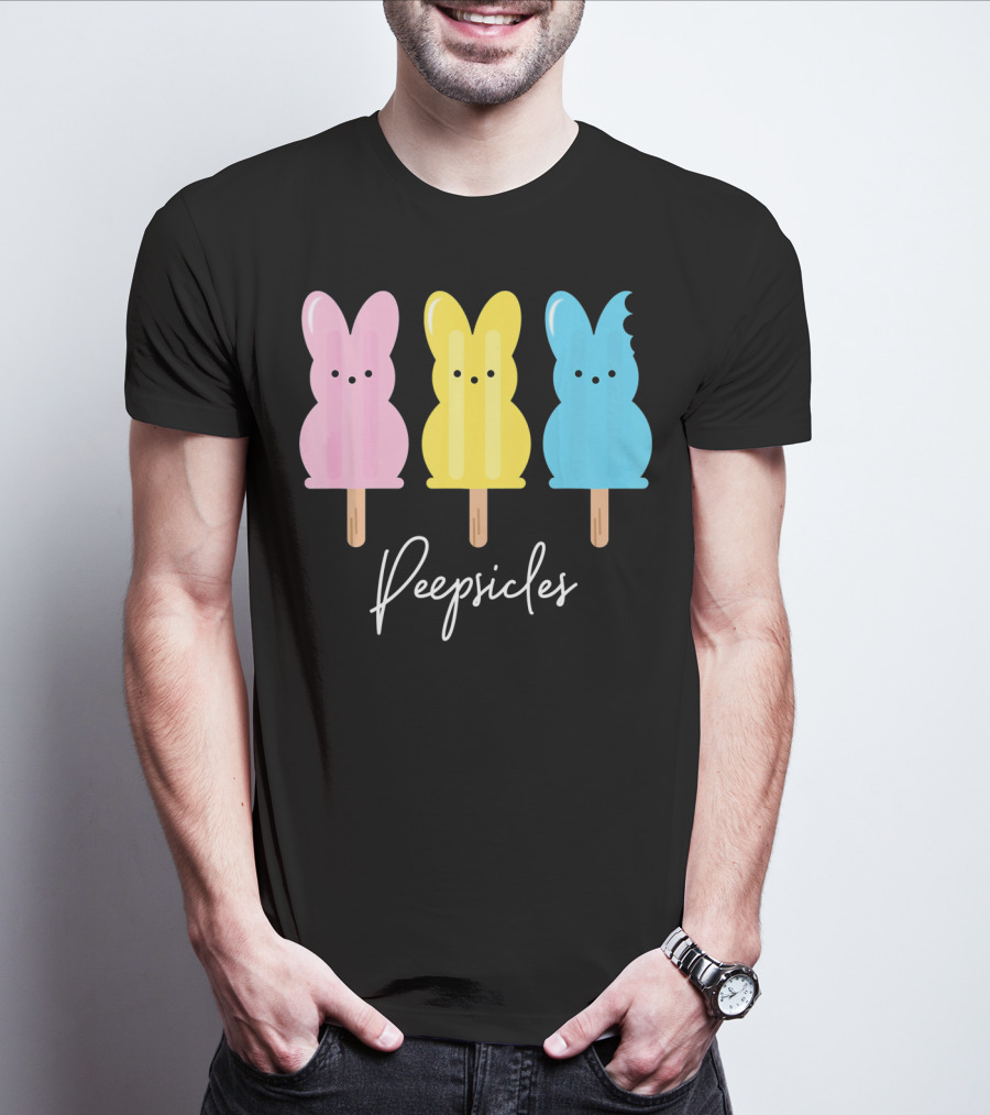 Peepsicles Fun Easter Bunny Cute Peep Popsicle T-Shirt