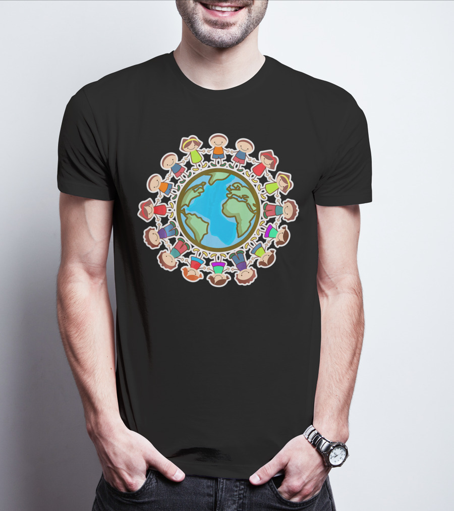 Kids Celebrating Earth Day Around The Globe T-Shirt