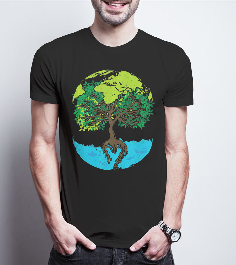 World Environment Earth Day Save The Tree Planet Nature Conservation T-Shirt