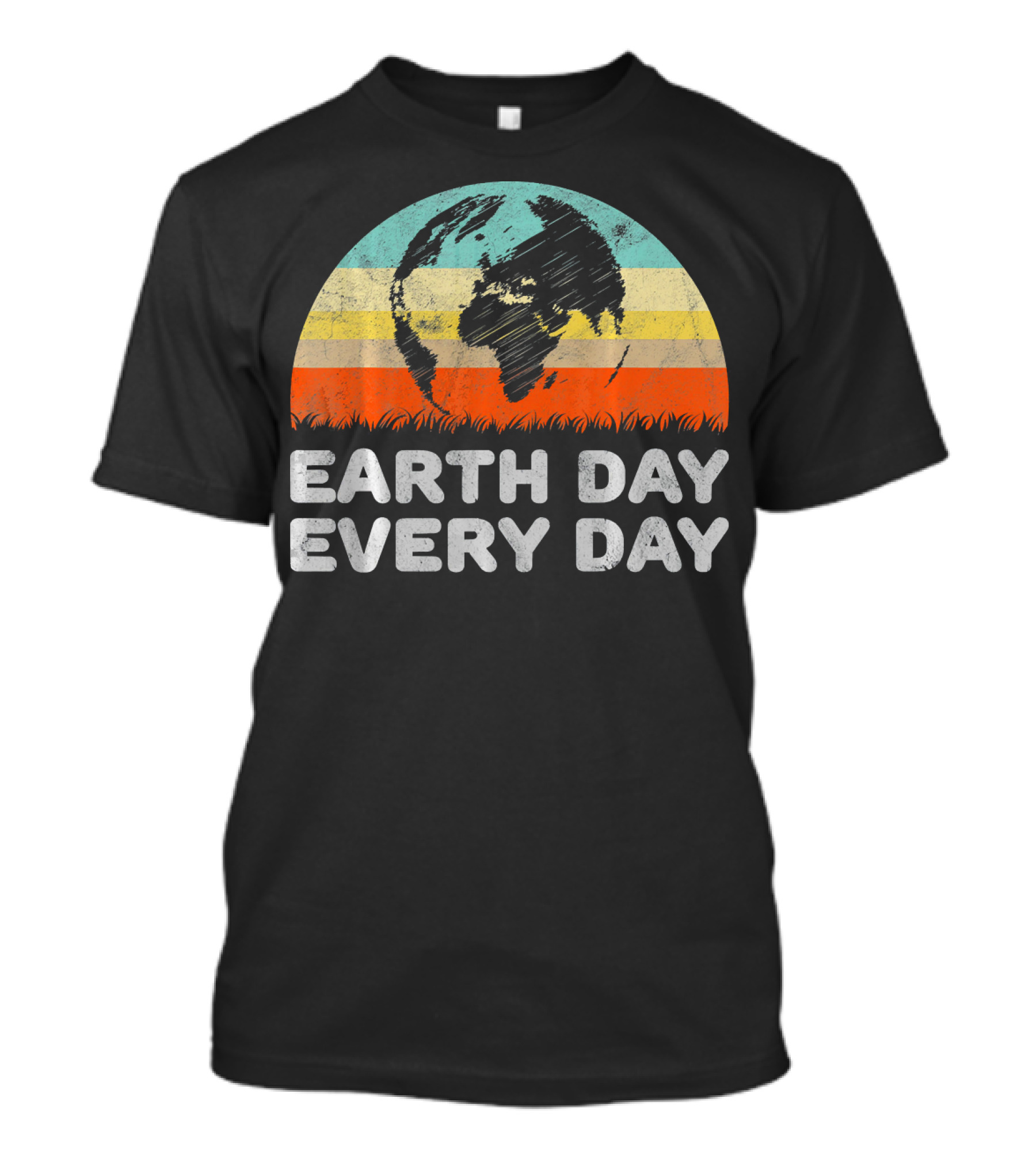 Earth Day Every Day Retro Environmental Stripes T-Shirt