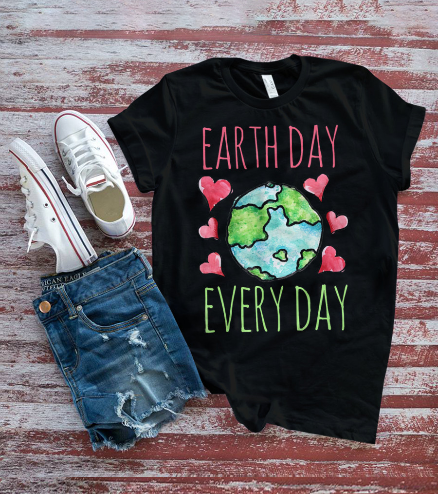 Earth Day Every Day Cute Earthy Heart T-Shirt