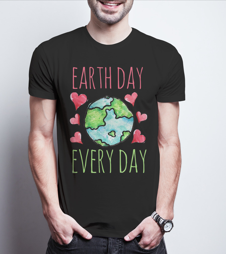 Earth Day Every Day Cute Earthy Heart T-Shirt