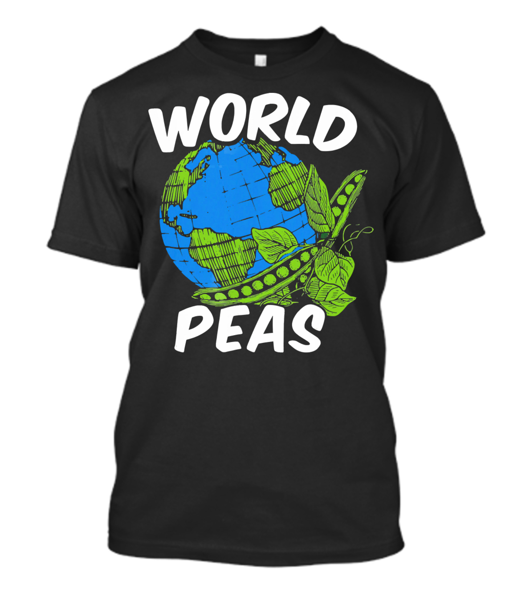 World Peas Pun Funny Peace On Earth T-Shirt