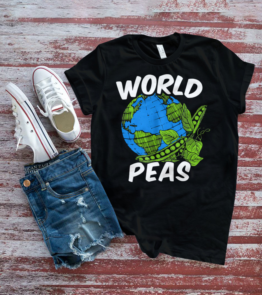 World Peas Pun Funny Peace On Earth T-Shirt