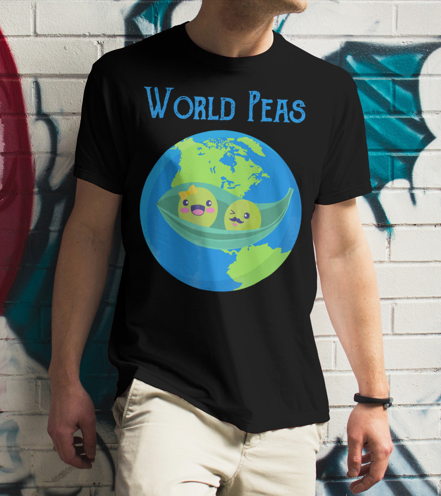 World Peas Give Peas A Chance Earth Peapod T-Shirt