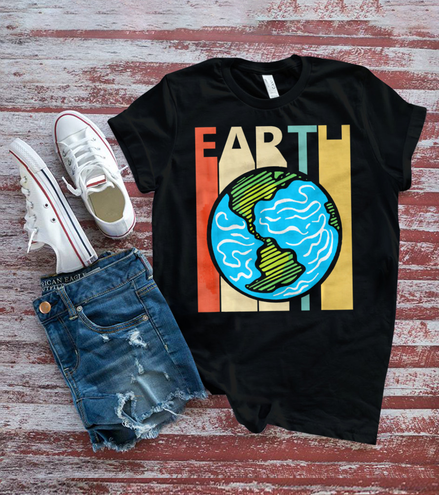 Earth Vintage Retro Planet Earth Astronomy T-Shirt