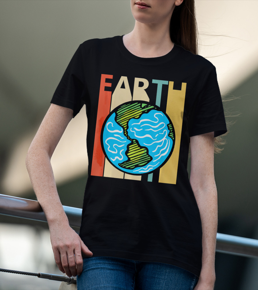 Earth Vintage Retro Planet Earth Astronomy T-Shirt