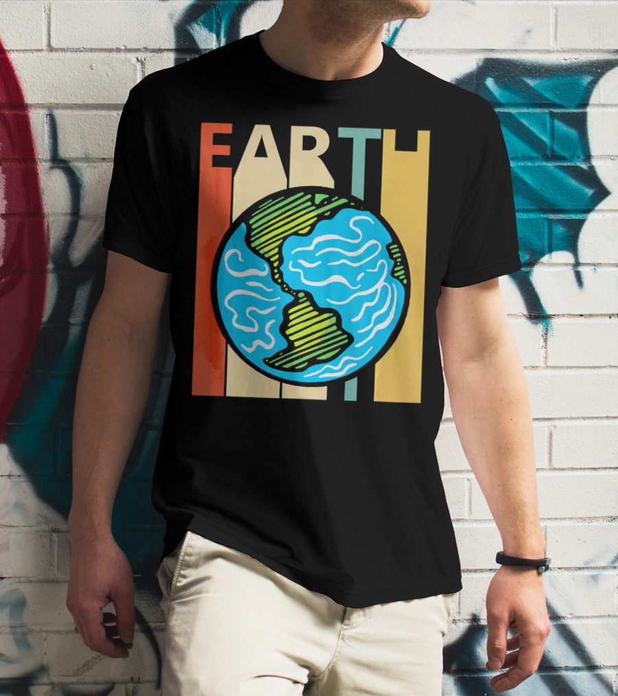 Earth Vintage Retro Planet Earth Astronomy T-Shirt