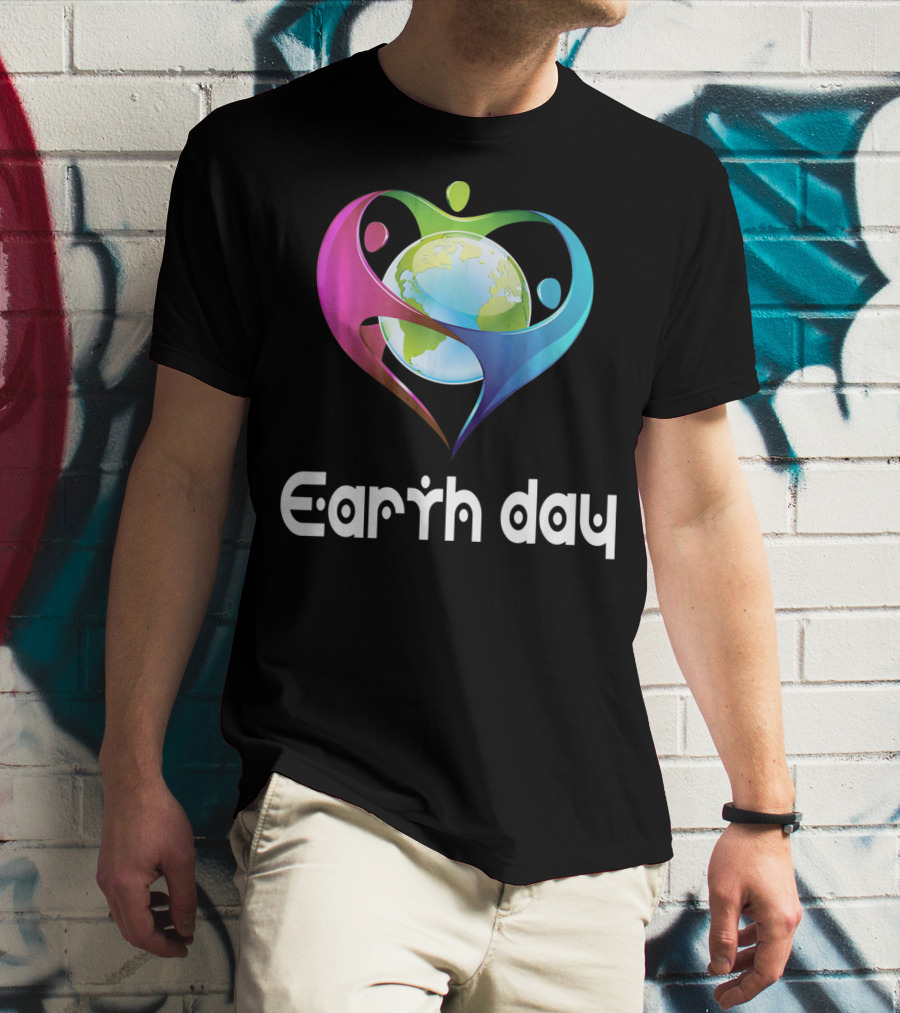 Earth Day Heart Globe Unity T-Shirt