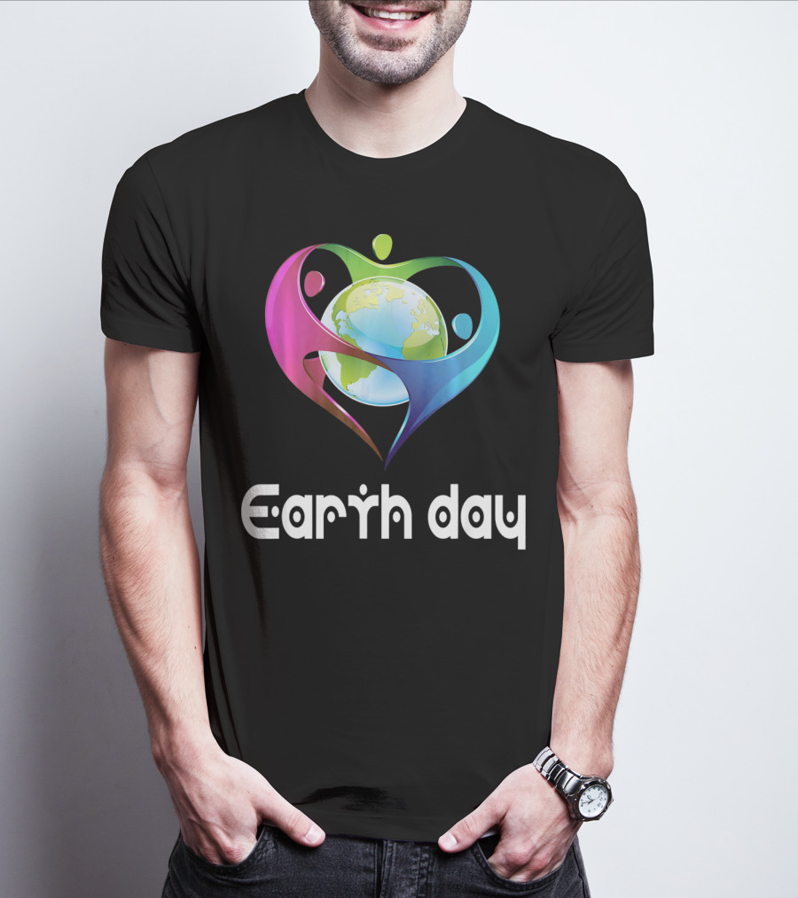 Earth Day Heart Globe Unity T-Shirt