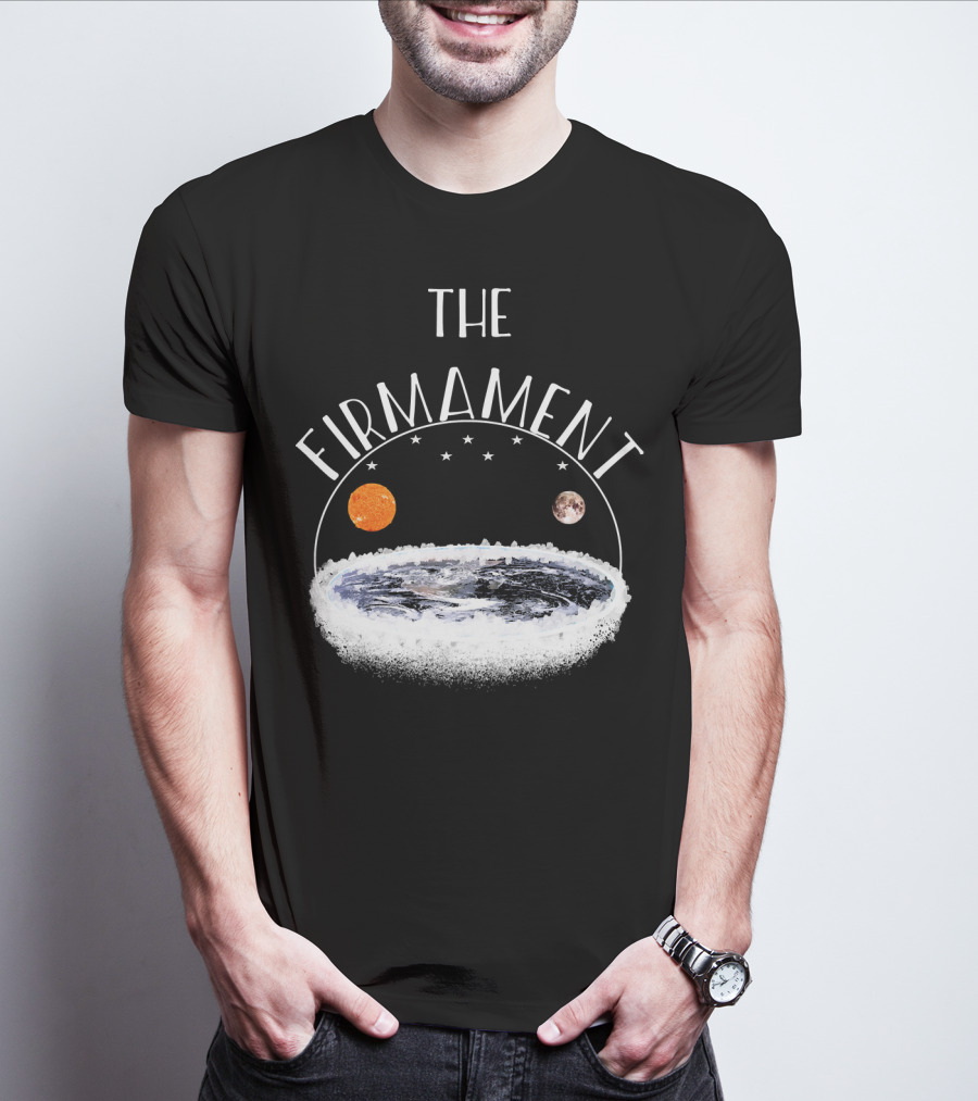 The Firmament Dome Flat Earth Society Sun Moon Stars T-Shirt