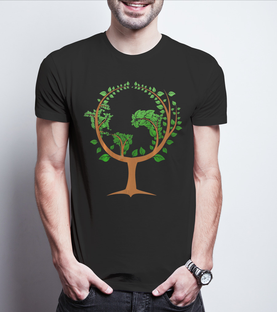 Happy Earth Day Save Earth Tree Globe T-Shirt