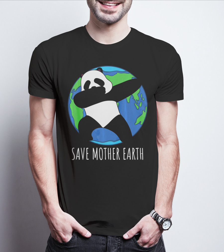 Earth Day Panda Dabbing Save Mother Earth T-Shirt