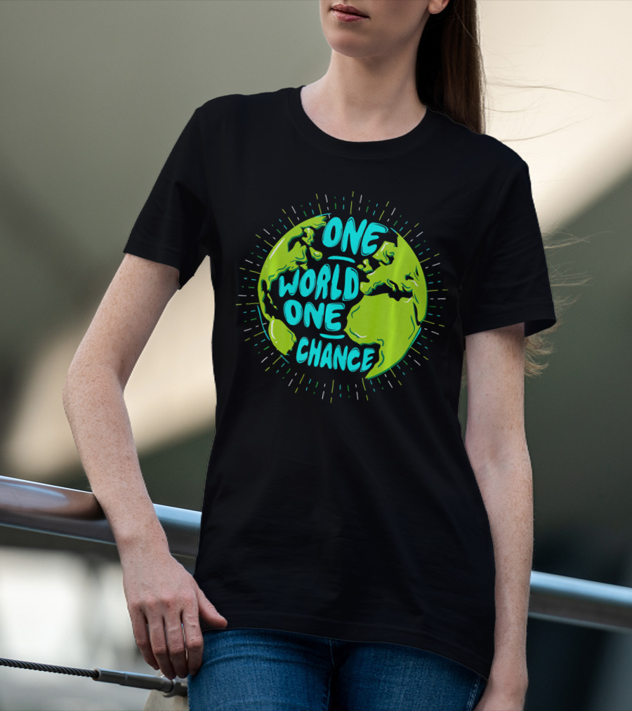 One World One Chance Planet Earth Climate Protection T-Shirt
