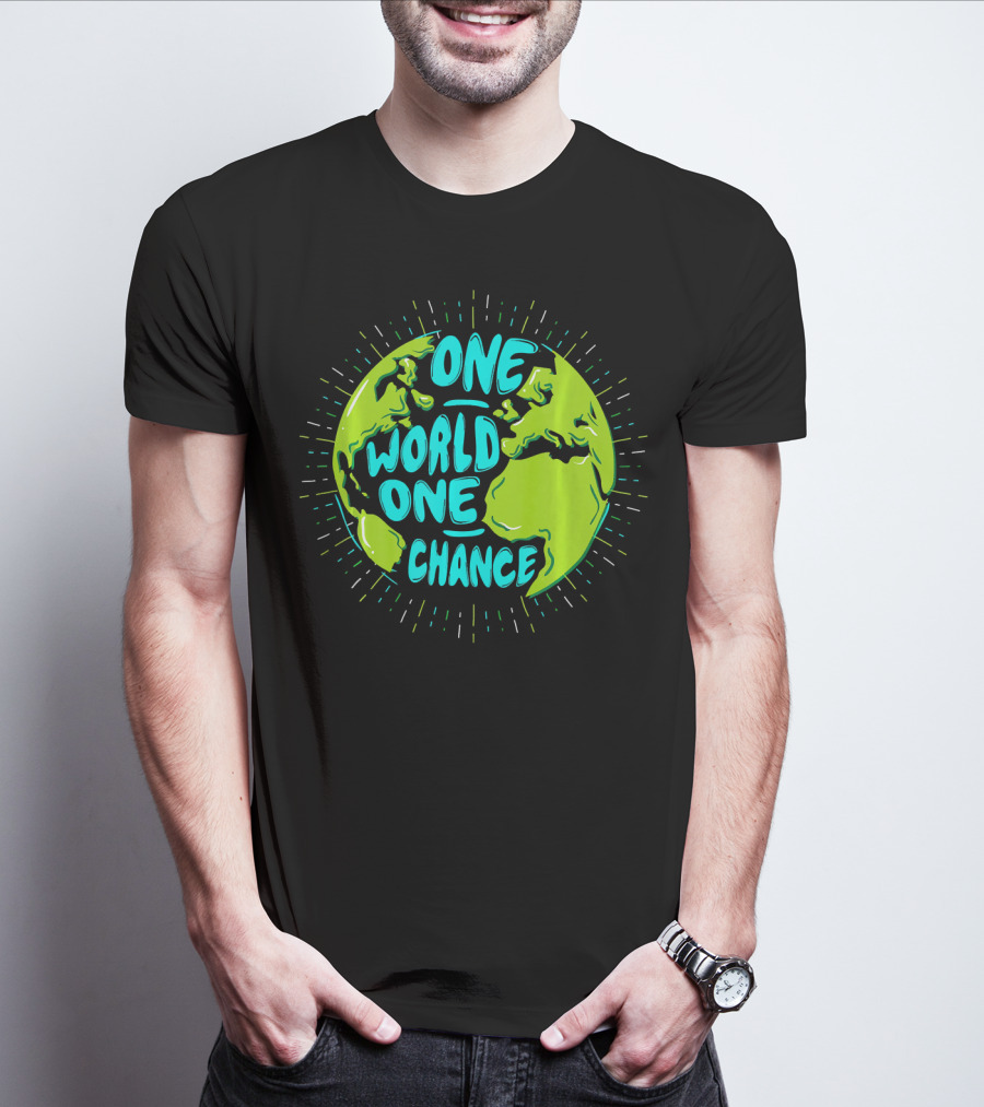One World One Chance Planet Earth Climate Protection T-Shirt