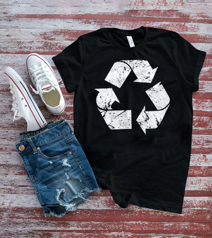 Earth Day Vintage White Recycle T-Shirt