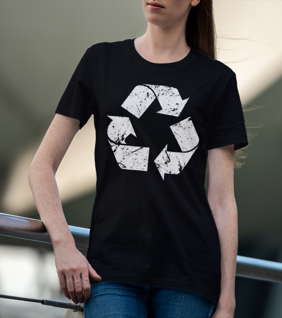 Earth Day Vintage White Recycle T-Shirt