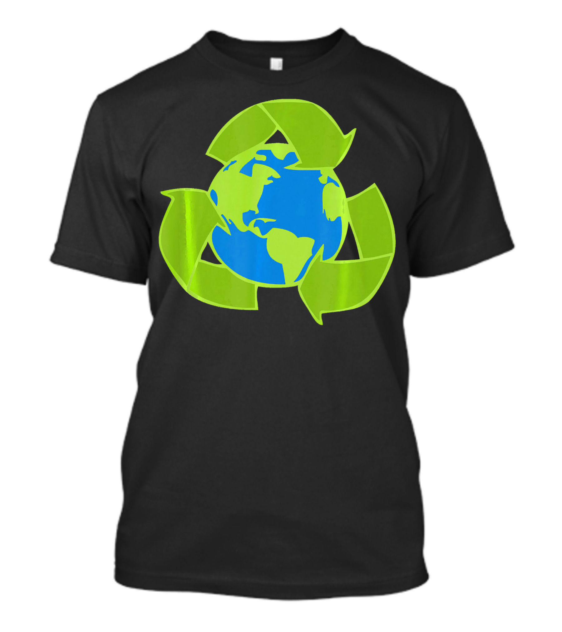 Planet Earth Recycle Symbol Env Eco-Friendly T-Shirt