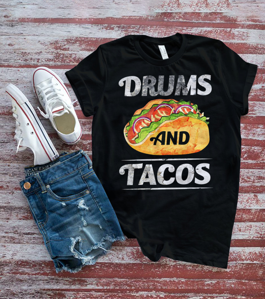 Drums And Tacos Cinco De Mayo Music T-Shirt