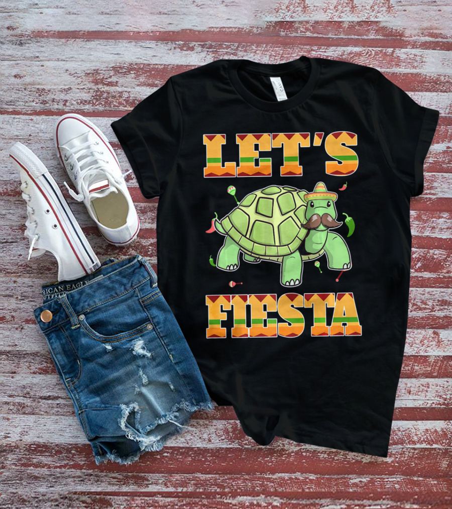 Let's Fiesta Turtle Cinco De Mayo Mexican T-Shirt