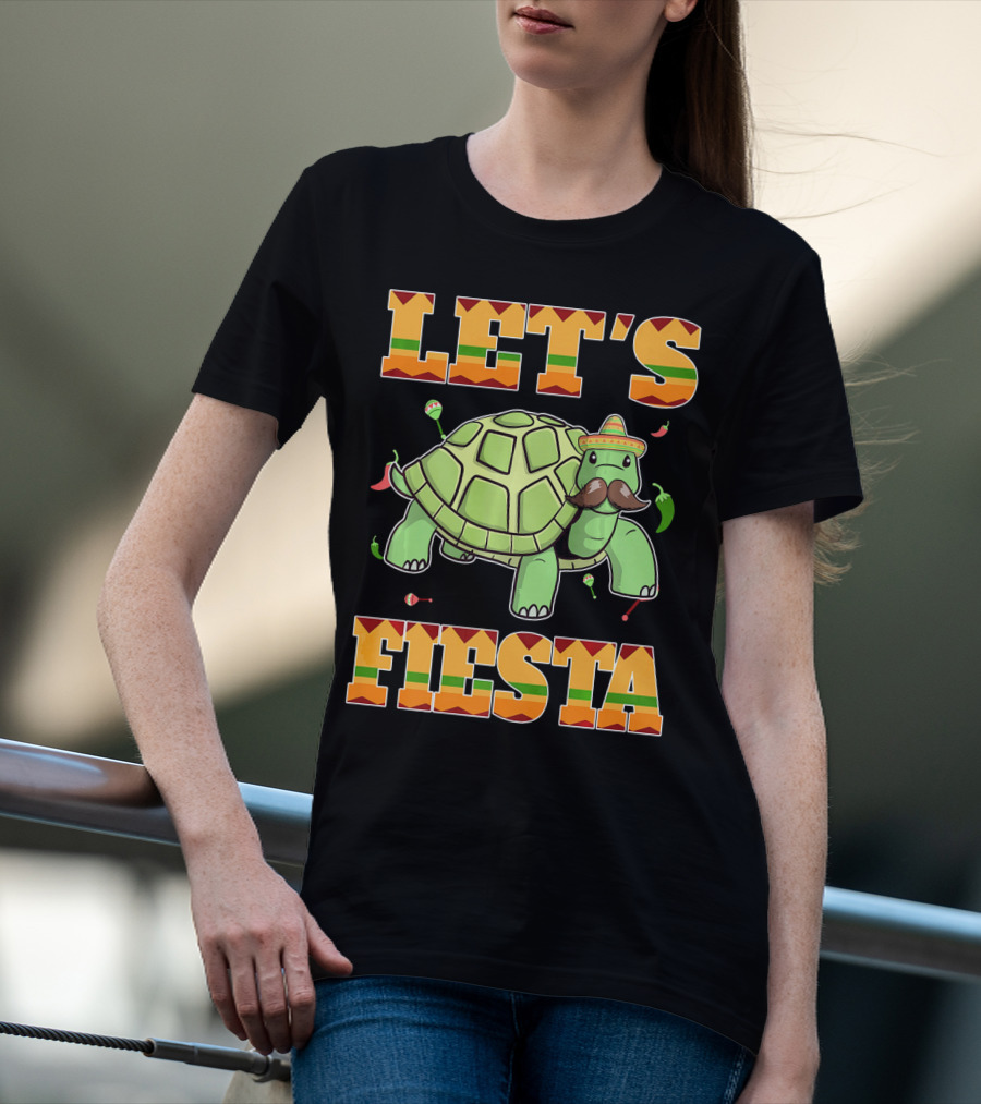 Let's Fiesta Turtle Cinco De Mayo Mexican T-Shirt