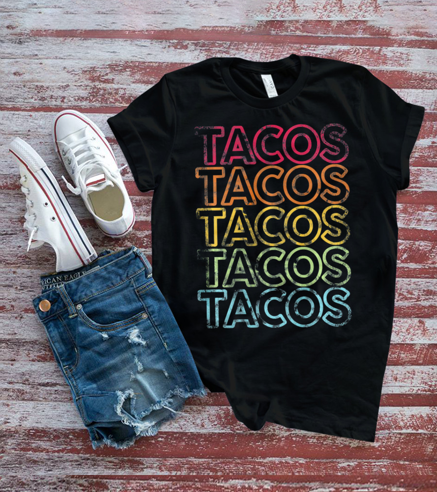 Tacos Vintage Retro Cinco De Mayo T-Shirt