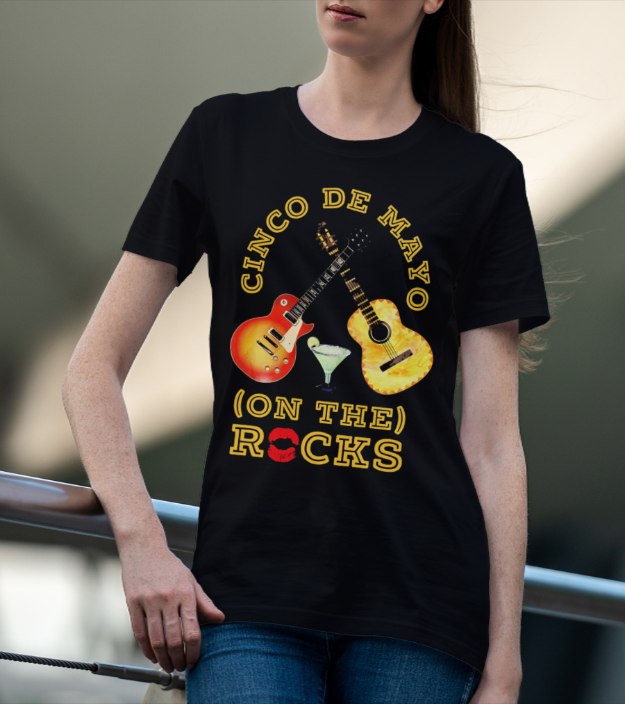 Cinco De Mayo On The Rocks Guitars Margarita T-Shirt