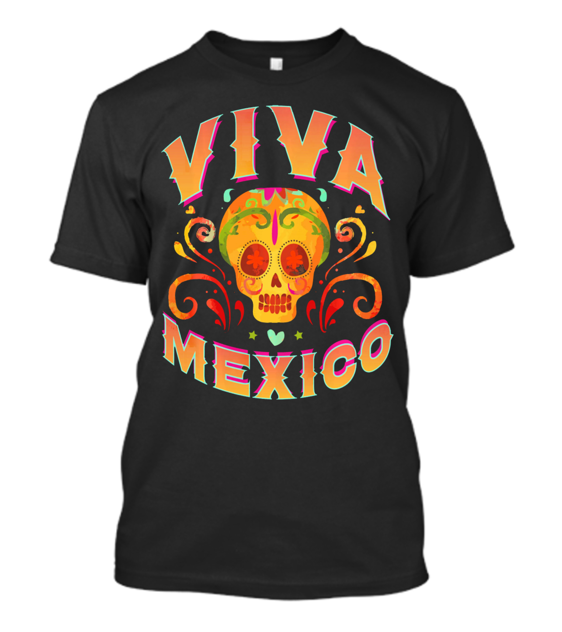 Viva Mexico Cinco De Mayo Sugar Skull T-Shirt