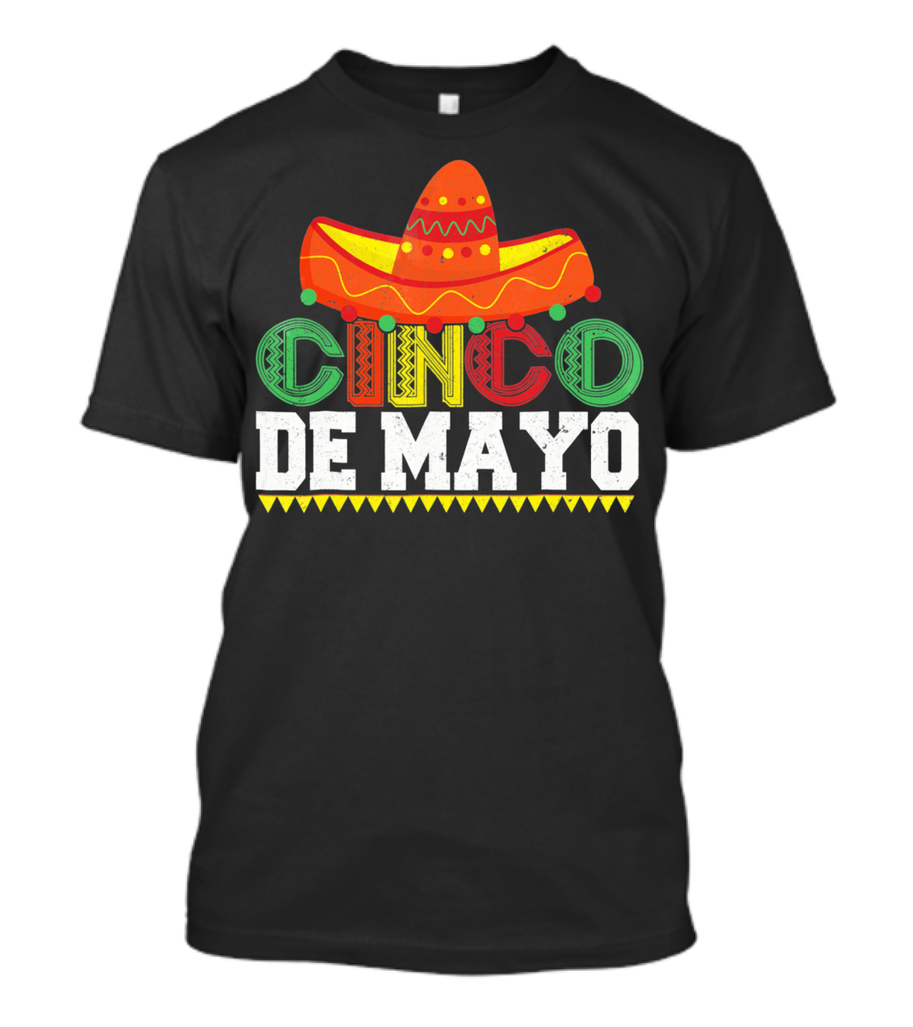 Cinco De Mayo Sombrero Colorful Festive Mexican T-Shirt
