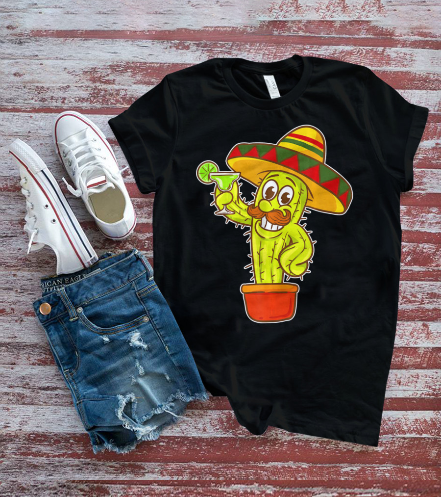 CINCO DE MAYO CACTUS COSTUME SOMBRERO MARGARITA T-Shirt