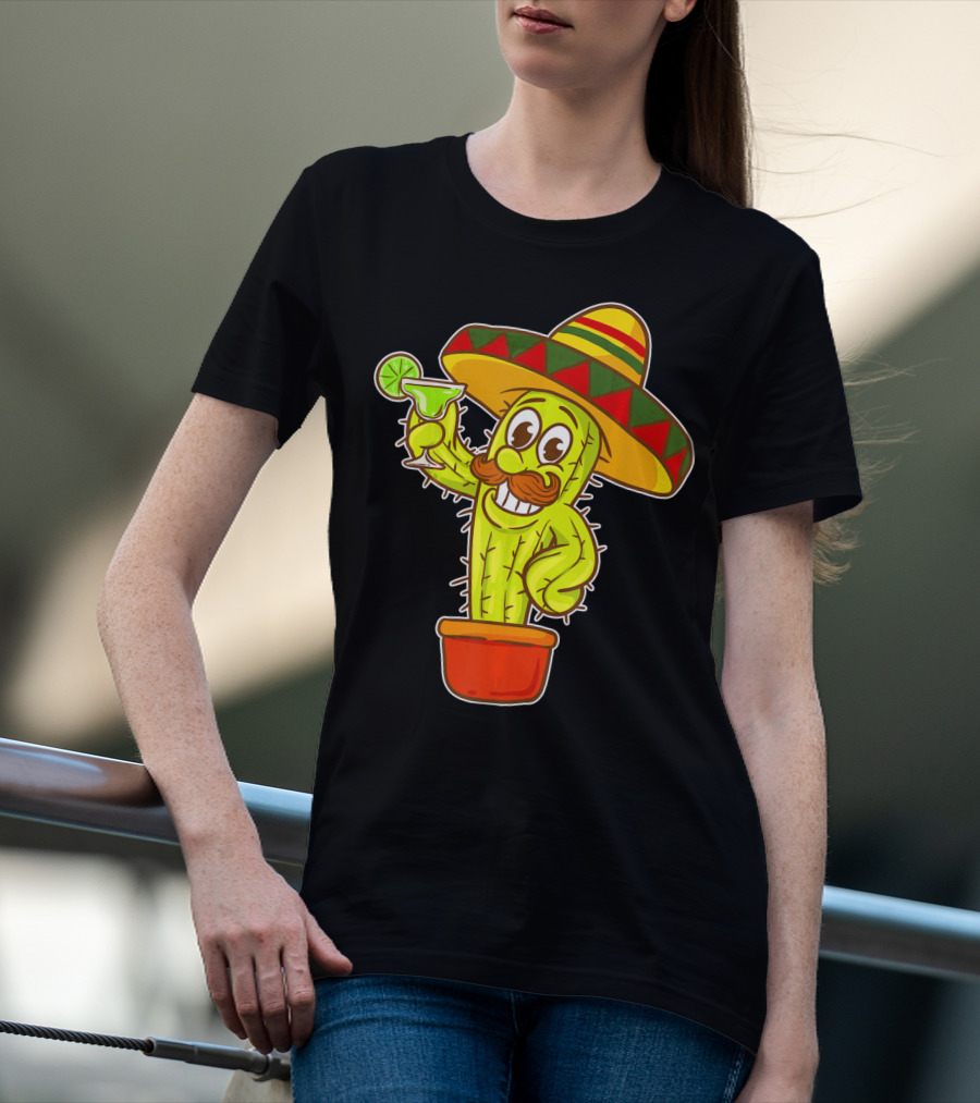 CINCO DE MAYO CACTUS COSTUME SOMBRERO MARGARITA T-Shirt