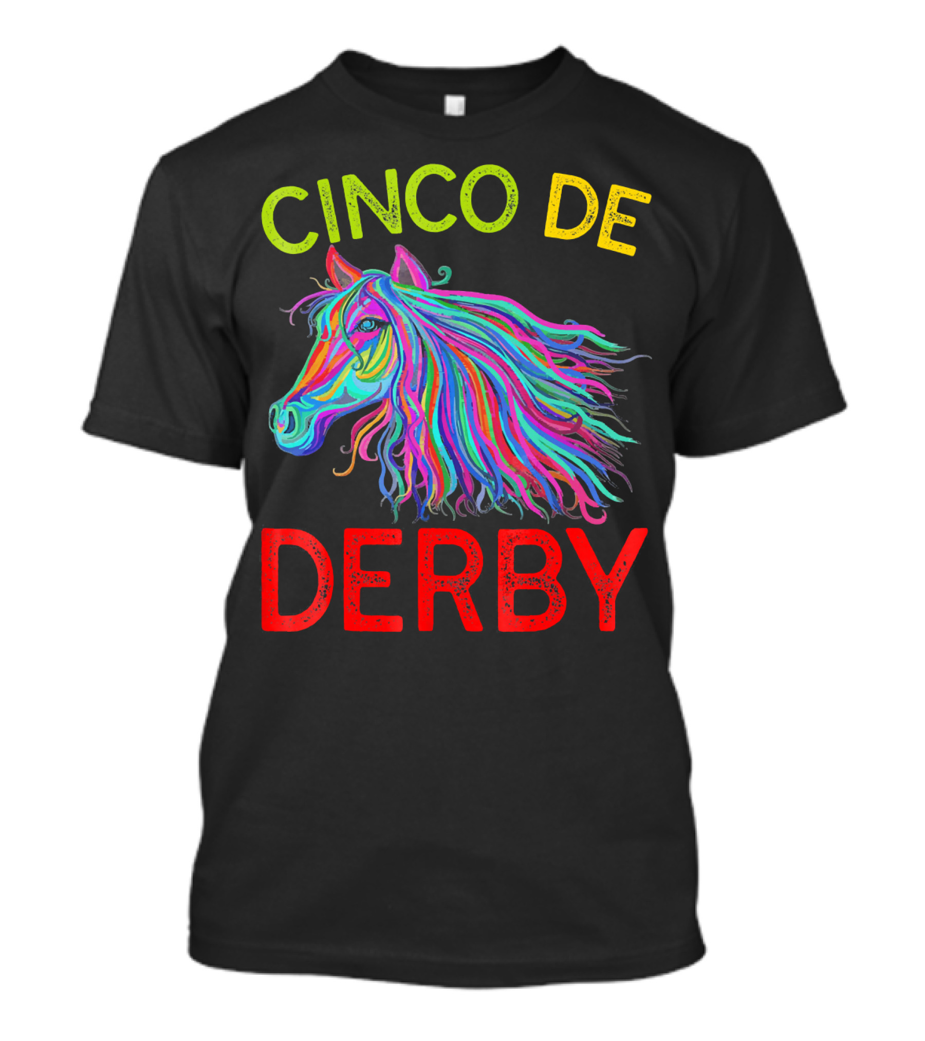 Cinco De Derby Colorful Horse T-Shirt