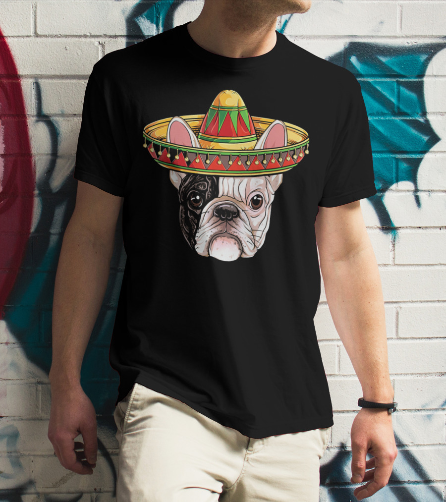Cinco De Mayo French Bulldog Sombrero T-Shirt