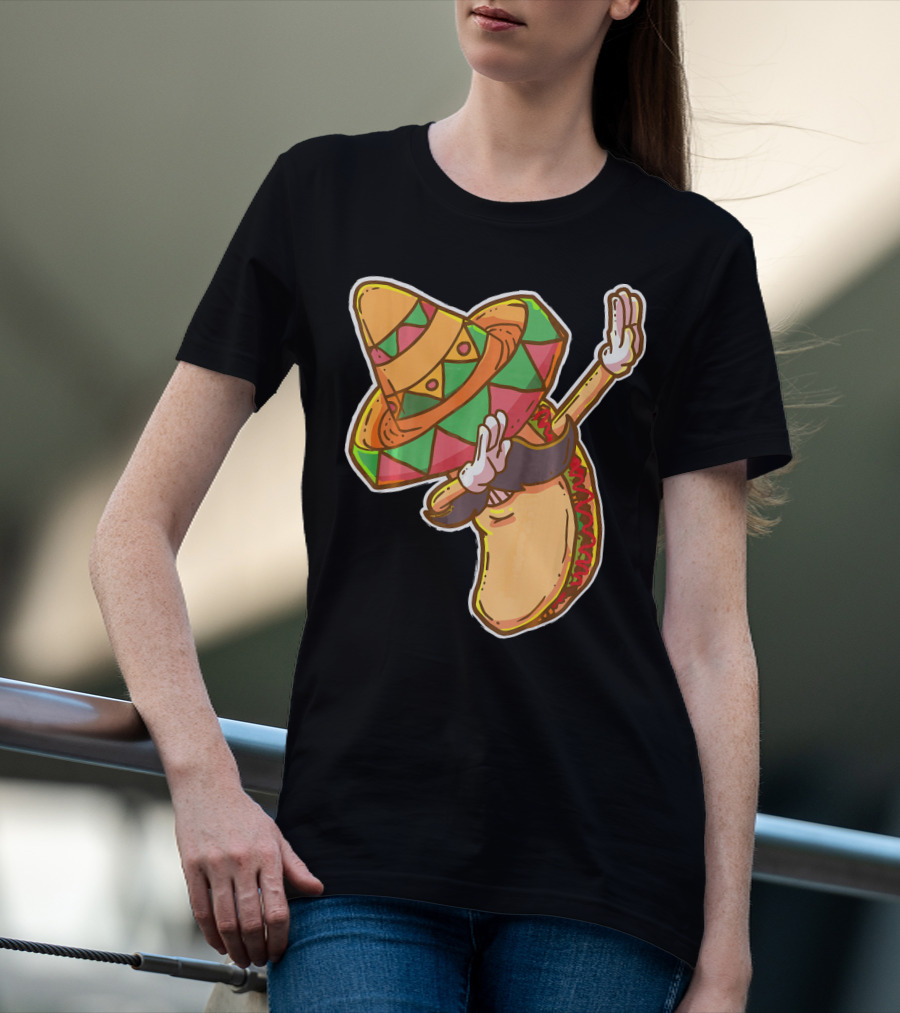 Cinco De Mayo Sombrero Taco Dabbing T-Shirt