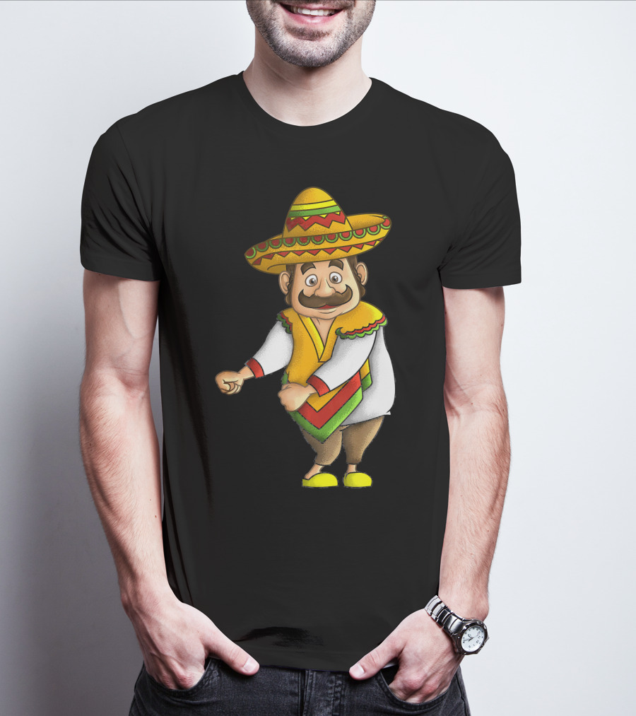Flossing Mariachi Cute Cinco De Mayo Sombrero Dance Fiesta T-Shirt