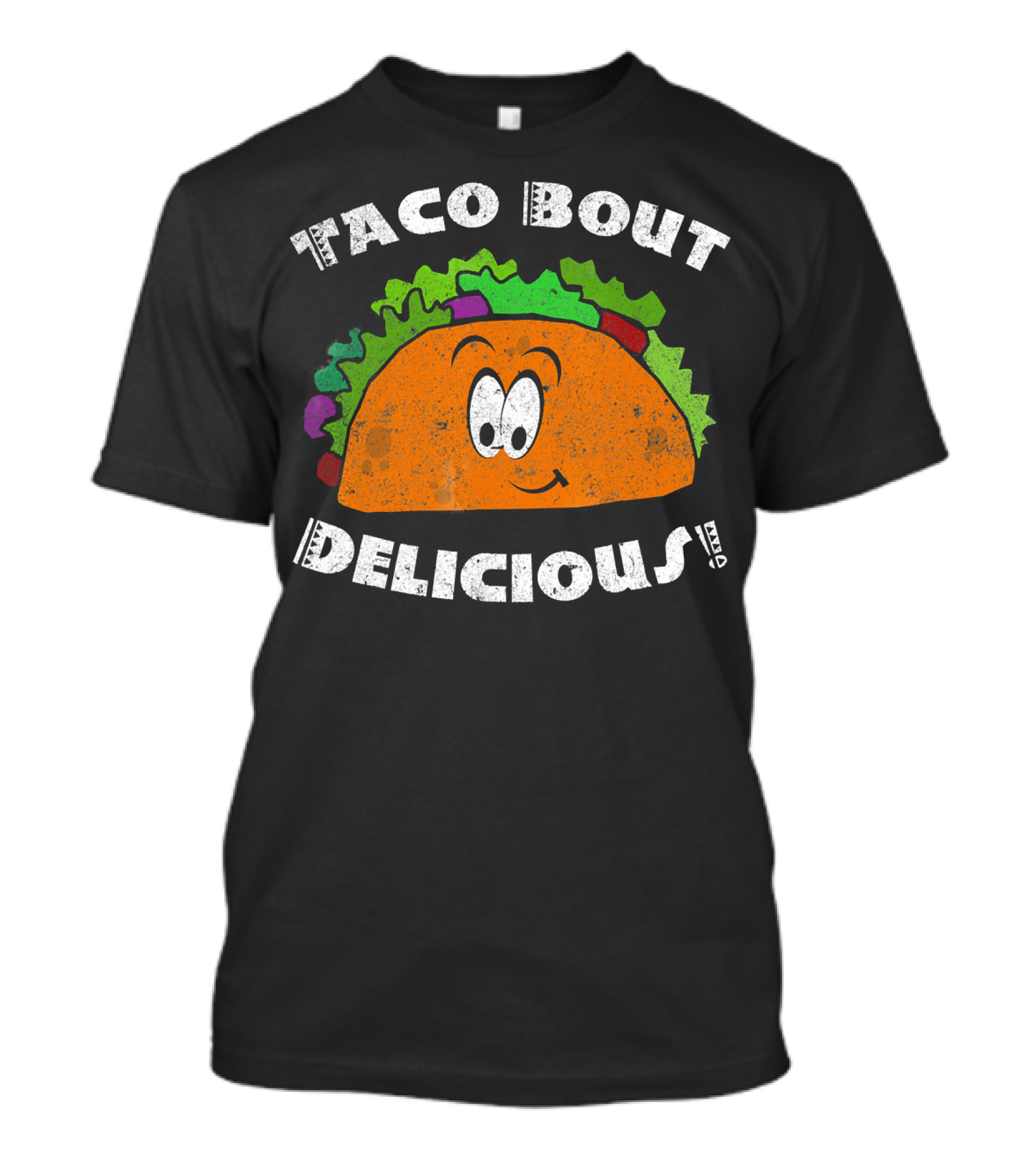 Taco Bout Delicious Taco Tuesday Cinco Smiling Taco T-Shirt