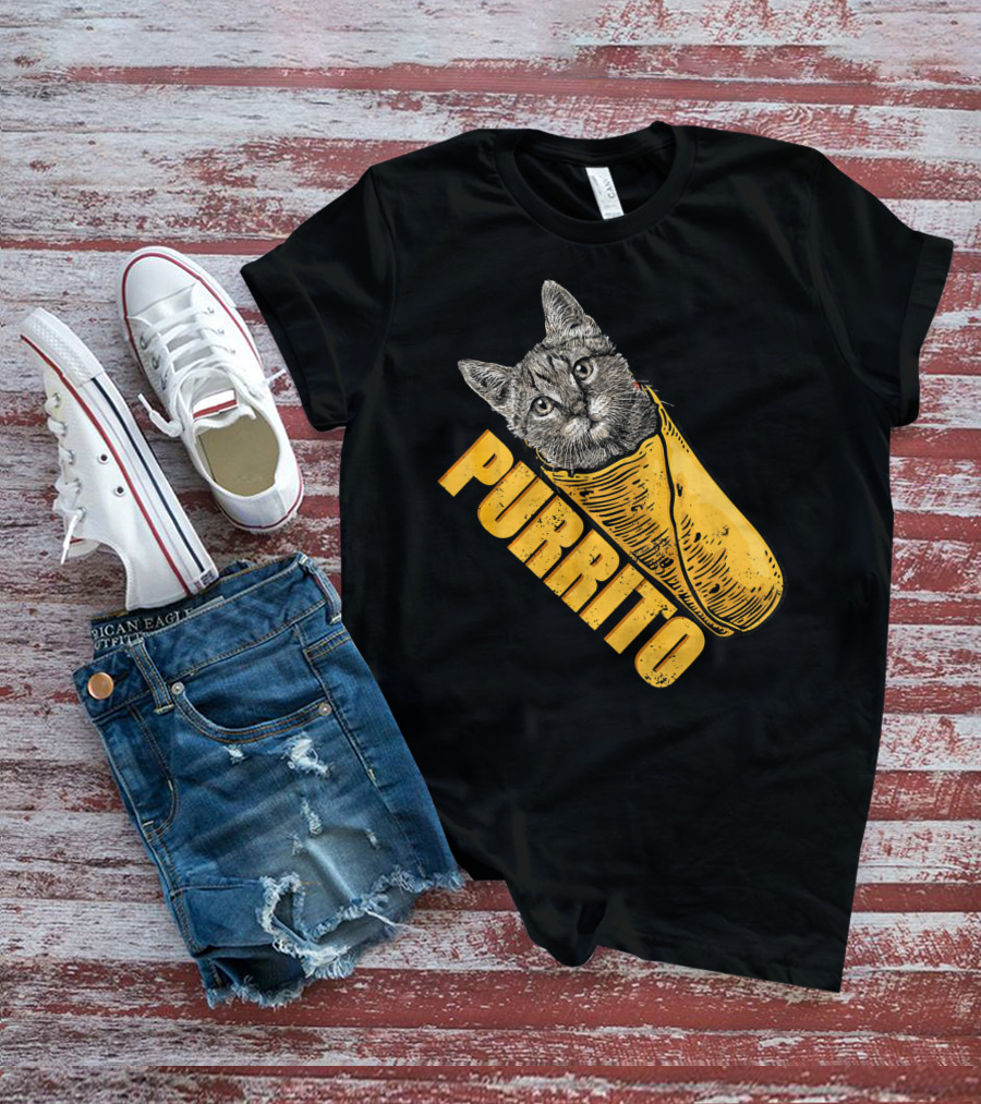 Purrito Cat Burrito Mexican Food Funny Purrito T-Shirt