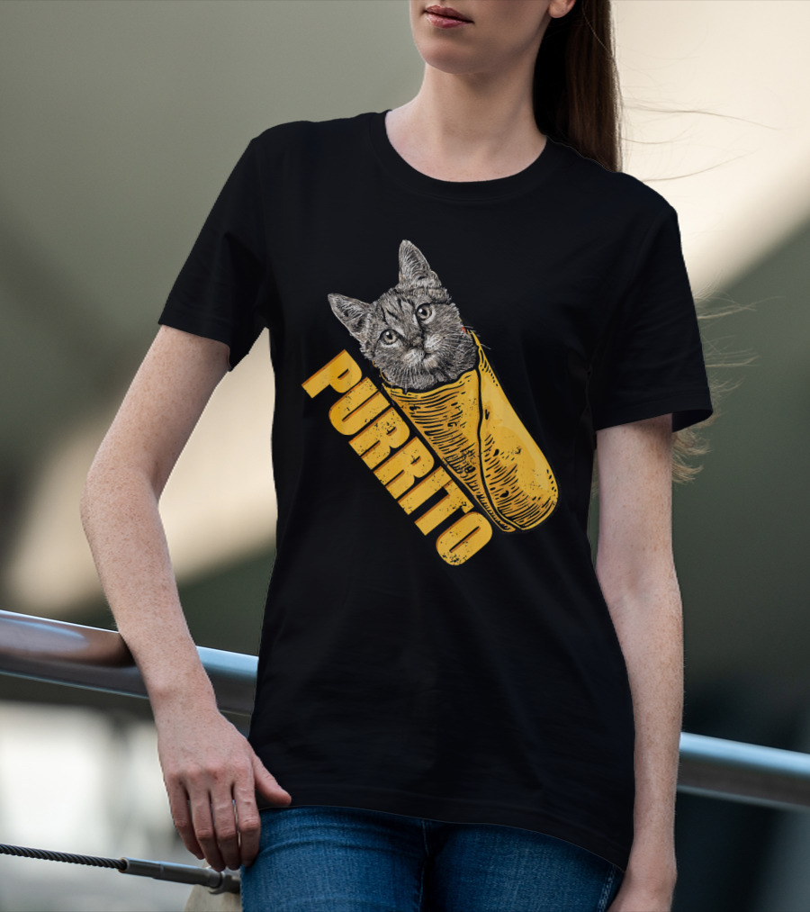 Purrito Cat Burrito Mexican Food Funny Purrito T-Shirt