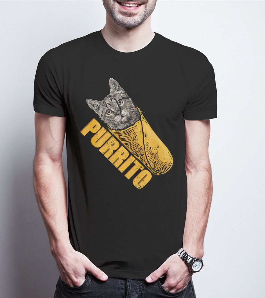 Purrito Cat Burrito Mexican Food Funny Purrito T-Shirt