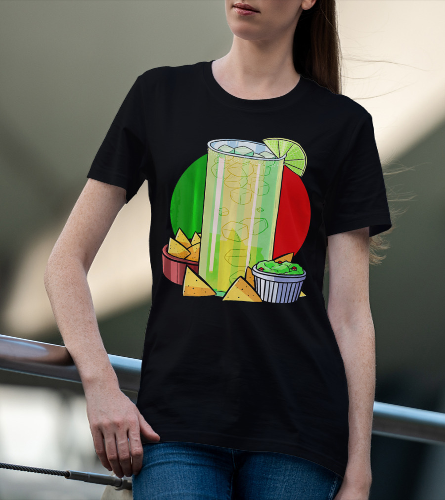 Funny Cinco De Mayo Tequila Guacamole Nachos Lime Fiesta T-Shirt