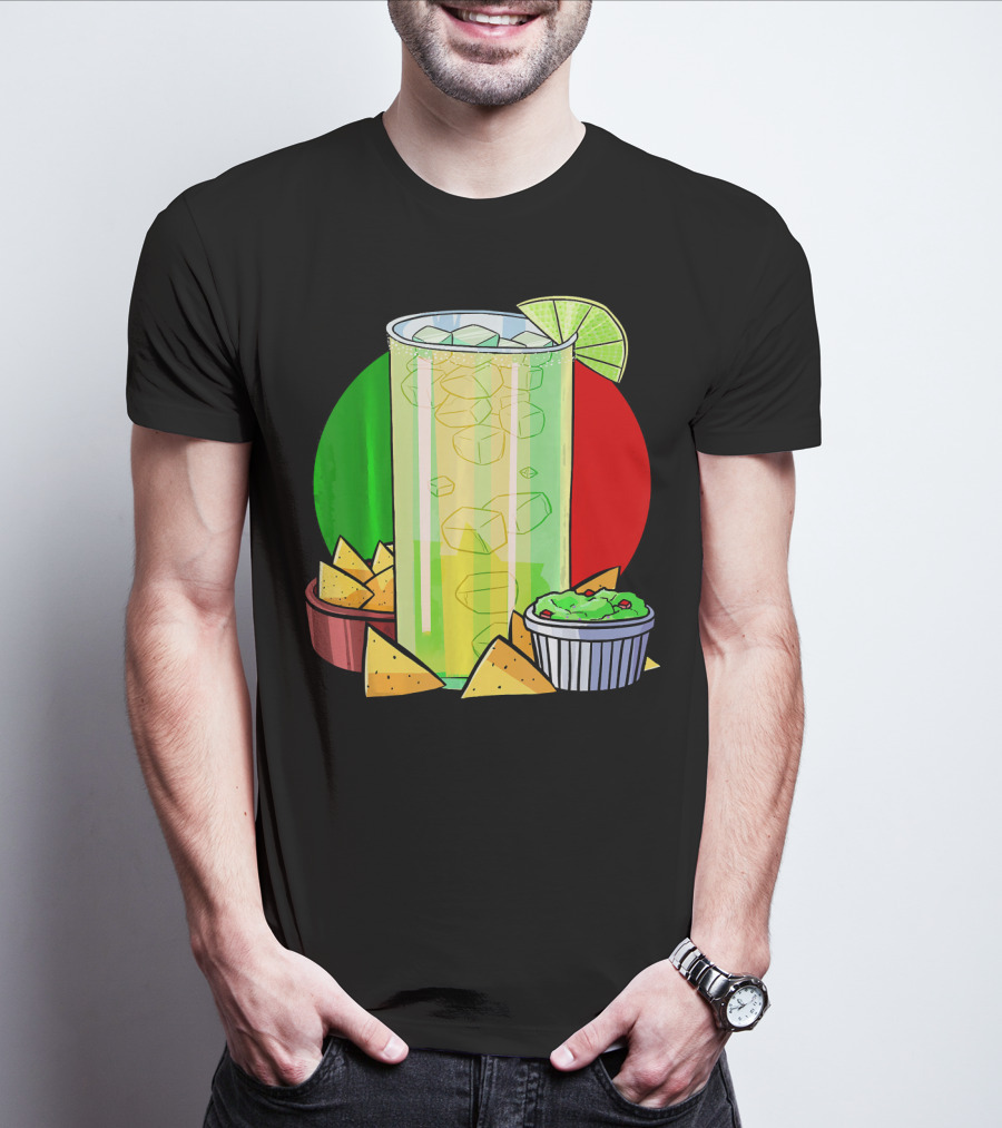 Funny Cinco De Mayo Tequila Guacamole Nachos Lime Fiesta T-Shirt