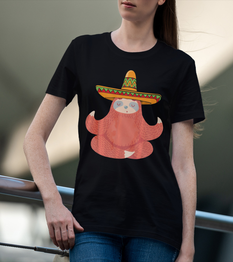 Sloth Sombrero Mexican Fiesta Cinco De Mayo T-Shirt
