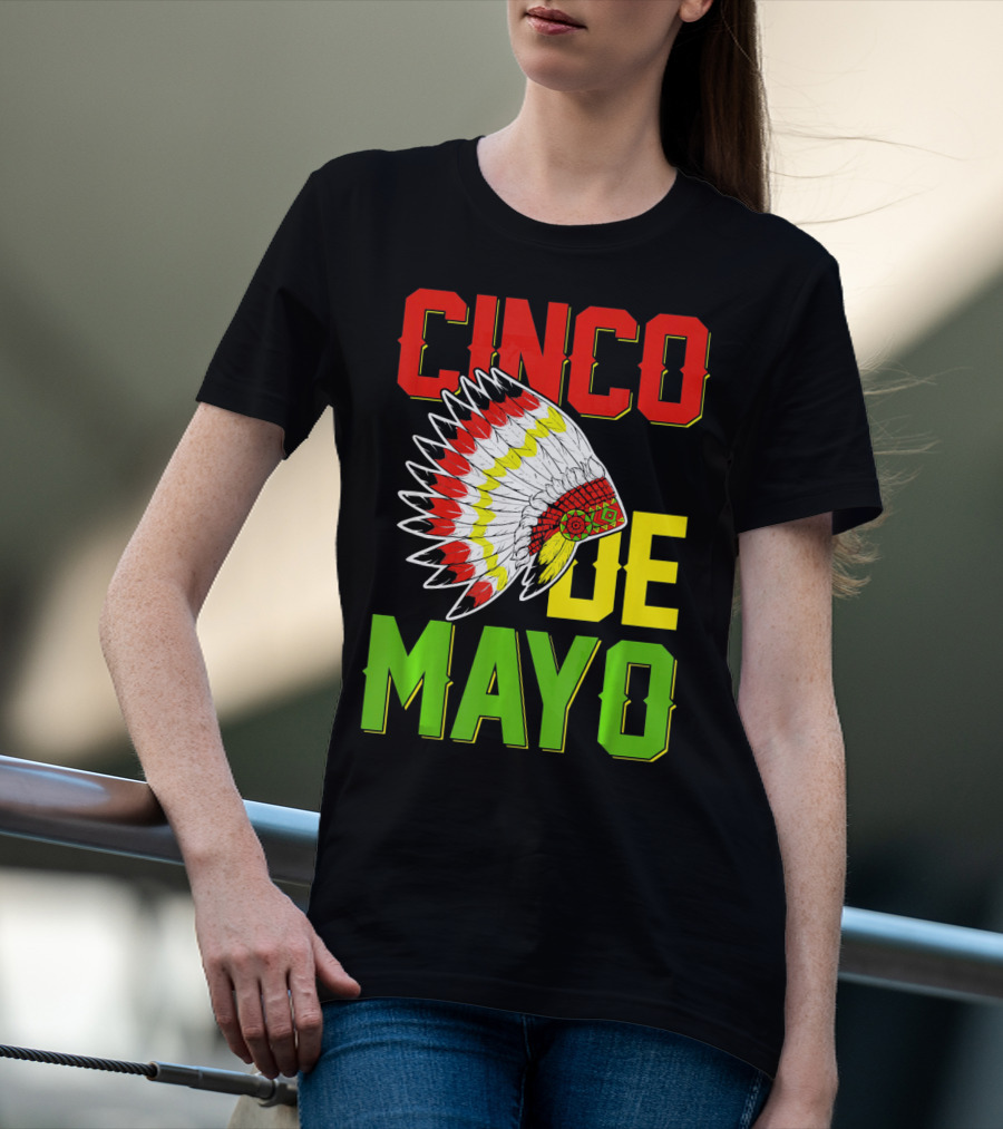 CINCO DE MAYO Native American Headdress T-Shirt