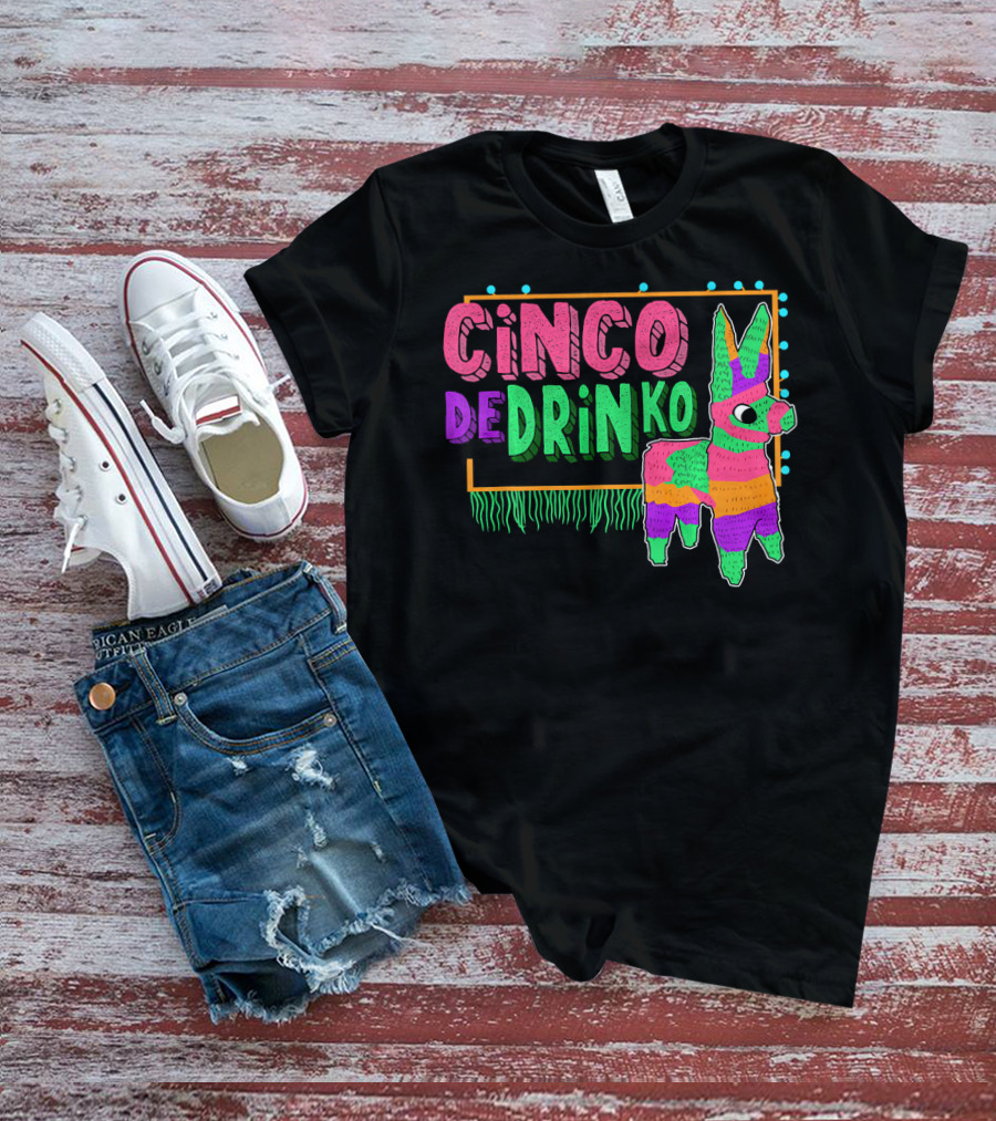 Cinco De Drinko Festive Piñata Humor T-Shirt