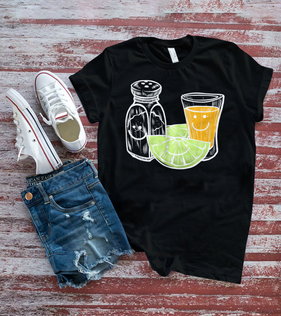 Cinco De Mayo Tequila Lime Salt Smiley Faces T-Shirt